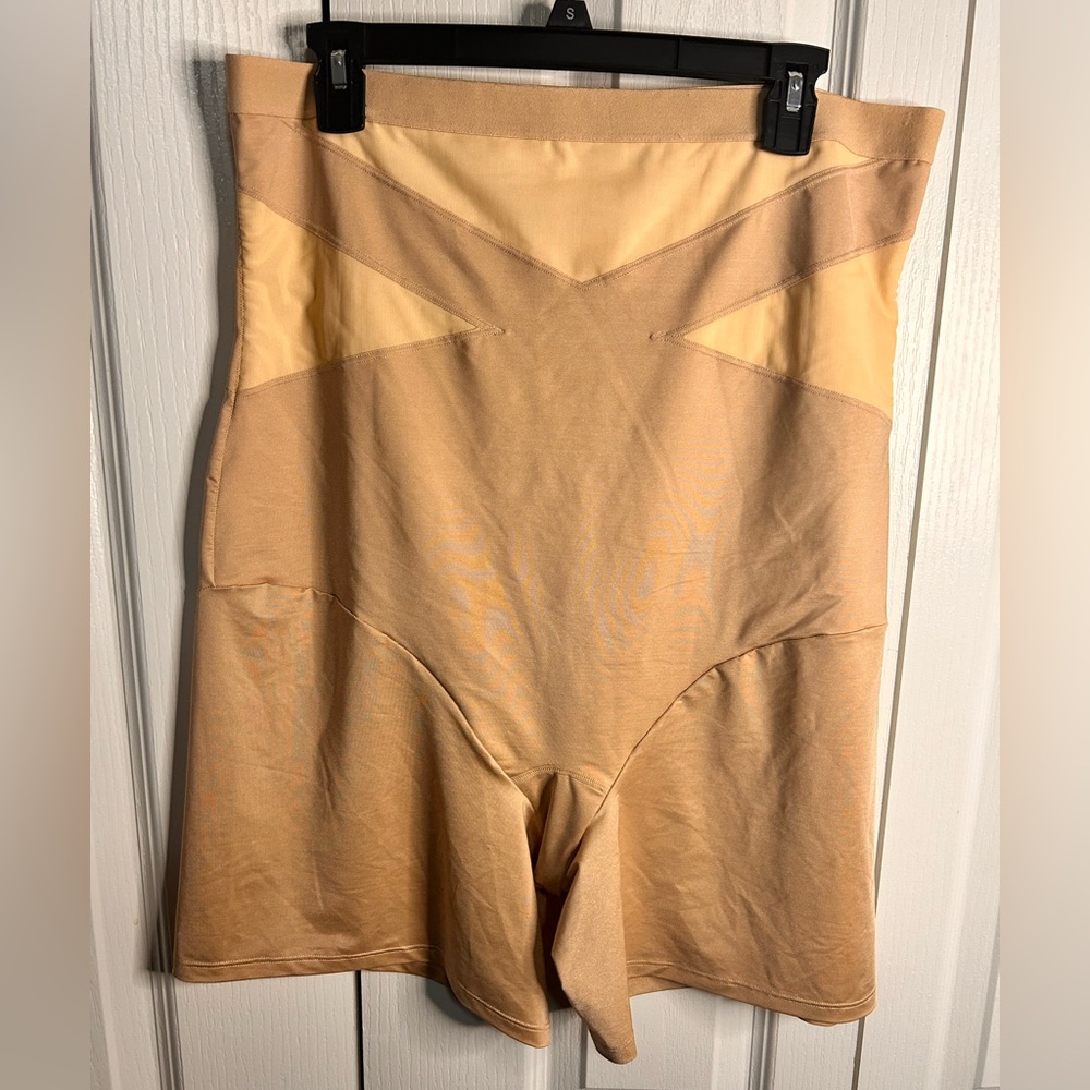 Cacique Womens 22/24 Beige Ultra High-Waist Thigh‎ Shape Wear Brief Tummy Plus
